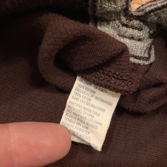 American Eagle Heavyweight Henley Sweater XL Maroon 100% Cotton - Picture 5 of 9